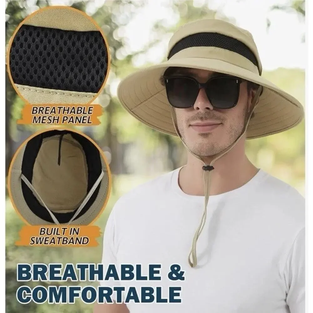 EINSKEY Wide Brim Sun Hat Summer UV Protection Beach Hat Showerproof‎ Safari Hat